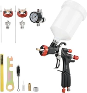 TOOLS R500 LVLP Air Spray Gun with 1.3/1.5/1.7mm Nozzles & Air Regulator - Picture 1 of 7