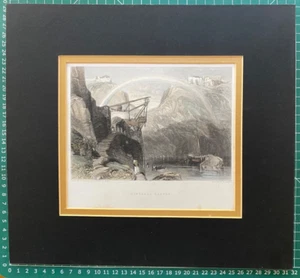 1842 Originaldruck: Tintagel Castle, Cornwall nach Harding & Finden - Bild 1 von 3