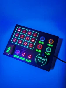 PC USB 3D printed button Box 26 functions multicolour simracing + Neon Labels - Picture 1 of 7