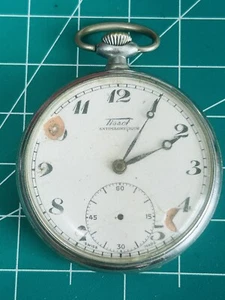 Vintage Tissot Antimagnetique Swiss Pocket Watch - Good Balance - Imagen 1 de 8