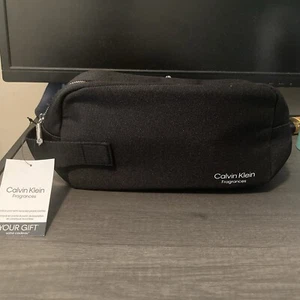 Calvin Klein Fragrances Herren Reise Kosmetik Kulturbeutel Tasche Schwarz 11x5 - Bild 1 von 5