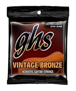 GHS VN-UL Vintage Bronze acoustic guitar strings, Ultra Light .010-.046 - Picture 1 of 1
