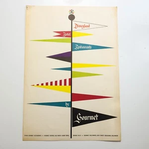 Vintage Disney by Gourmet single Page Menu 1960 - Picture 1 of 10