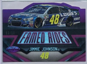 2016 CERTIFIED FAMED RIDES MIRROR PURPLE #7 JIMMIE JOHNSON #3/10 - Picture 1 of 1