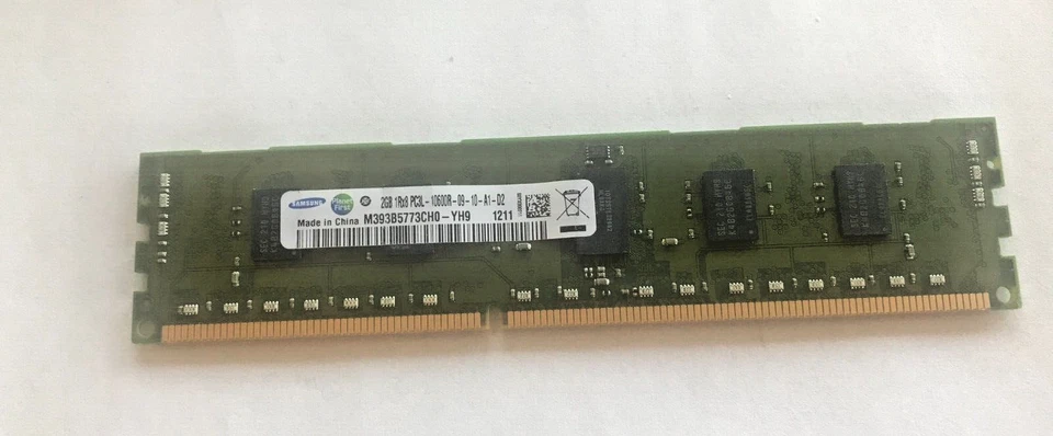 Samsung 2GB PC3L-10600R DDR3-133MHZ ECC Server Memory M393B5773CH0-YH9 - Image 1 of 1