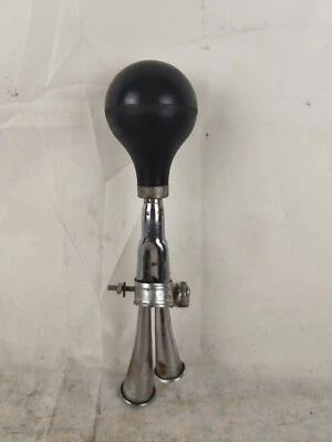 Tromba da carrozza O Da Bici Antica fine 1930 In Ottone Argentato  - Immagine 1 di 4