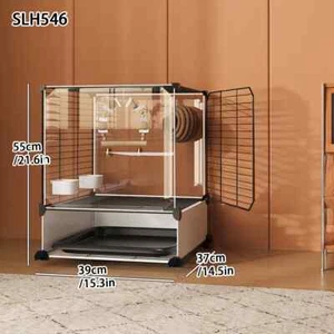 Bird Cage Household Large Tiger Skin Cockatiel Luxury House Splash-Proof New - Bild 1 von 22