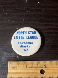 1967 Fairbanks Alaska North Star Little League Baseball Pin Back Button - Picture 1 of 2