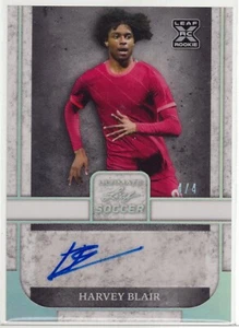 Harvey Blair RC 2022 Leaf Ultimate ROOKIE X-RC Auto RARE SP #'D 4/4 PORTSMOUTH - Picture 1 of 2