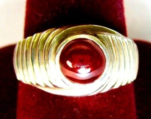 ANILLO DE PLATA 925 ST. DE COLECCIÓN, CON RUBÍ REDONDO DE 1,5 quilates 6 mm, talla W - Imagen 1 de 3