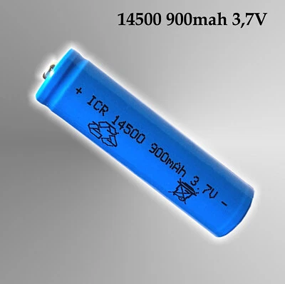 SUNRISING Batteria ICR 14500 900mAh 3,7V pulsante batteria top come AA