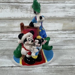 Disney Christmas Merry Mickey Claus Figurine 1989 Schmid Statue - Picture 1 of 4