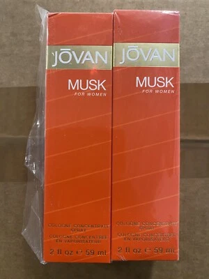 批量 2 件 Jovan Musk 女式 COTY 2.0 盎司 / 59 毫升 全新带盒 立即发货 — 第 1/2 张图片