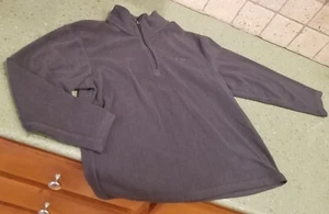 1/4 ZIP FLEECE SHIRT~CHAMPION~BOYS BOY'S MEDIUM~THIN~LONG SLEEVE~DARK GRAY - Picture 1 of 8