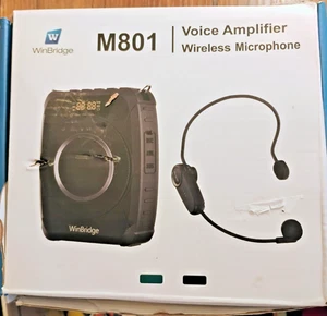 Wireless Voice Amplifier 20W Bluetooth PA System w/ Headset Mic M801 - Picture 1 of 7