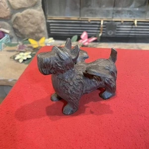 Vintage Rare Cast Iron Scottie Dog With Wings ,4-3/8'' Long,26 Oz. OAW - Picture 1 of 10