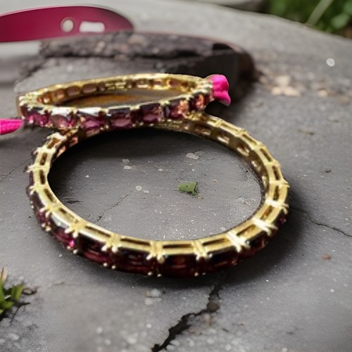 Braccialetto Kate Spade Ametista Viola Taglio Smeraldo BLOCCHI GIOIELLO Nuovo senza etichette *D5