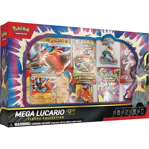 Pokemon Cards - MEGA LUCARIO EX FIGURE COLLECTION [5 Packs, 1 Figure, 1 Foil+] - Image 1 of 1