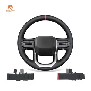 MEWANT Black Embossed Faux Leather Steering Wheel Cover for Chevy Colorado 2023 - Picture 1 of 9