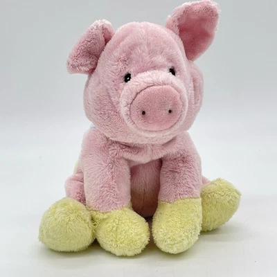 Rare HTF Unipak Pink Spotted Pig Plush Polka Dot Blue Yellow Stuffed Animal  - Image 1 of 4