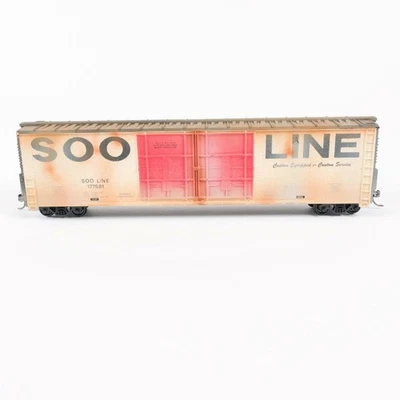 Tyco HO Scale Custom Weathered Soo Line #177581 60' Double Plug Door Box Car - Image 1 of 4