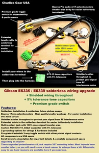 ES335/339 Lötfreie Verkabelung Upgrade - kundenspezifischer Wert Tonkappen halten mehr Hals hoch - Bild 1 von 14