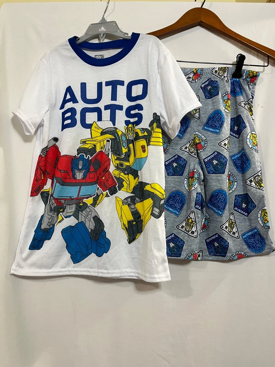 Pyjama Transformers Optimus Prime Garçon – Manches Longues, élastiquées, Taille 3-10 Ans – Officiel, Motifs Optimus/Bumblebee/Megatron