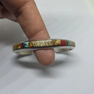 6" Wayne Muskett gemischt Jaspis, Onyx & Tigerauge Manschette Armband 24,5 g - Bild 1 von 8