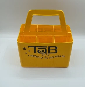 Rare Vintage 1970's TAB Soda Bottle Can Plastic Carrier Carton 6 Pack -Coca-Cola - Picture 1 of 4