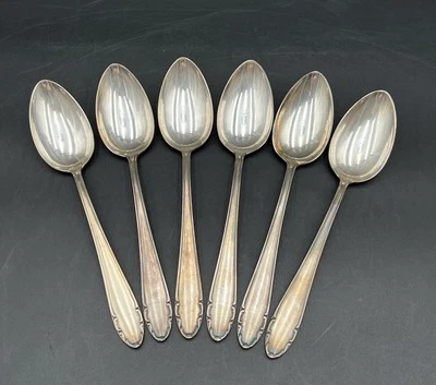 6x Antike Esslöffel Suppenlöffel Löffel GOWE 90 Versilbert #KA205 - Bild 1 von 4