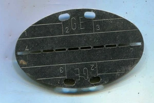 German Army: Dog Tag with Both Chains. New (90-3) - Picture 1 of 1