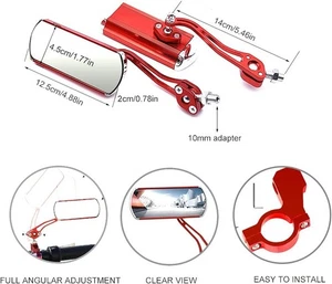 Bike Mirrors Handlebar Rearview Mirror, Bicycle Mirrors for Handlebars 2 Pack, B - Foto 1 di 7