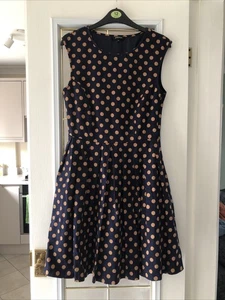 PAPAYA LADIES SIZE 10 BLUE POLKA DOT DRESS - Picture 1 of 5