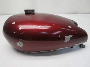 1950S MATCHLESS AJS G80 FUEL TANK RED WITH PETCOCKS - Picture 1 of 12