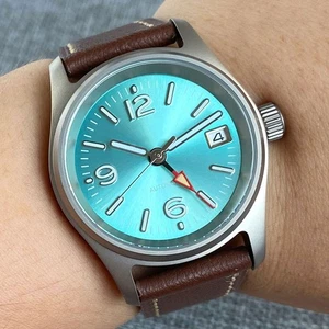Titanium NH34A GMT Automatic Watch Men Pilot Watch 200m Waterproof Sapphire 36mm - Picture 1 of 10