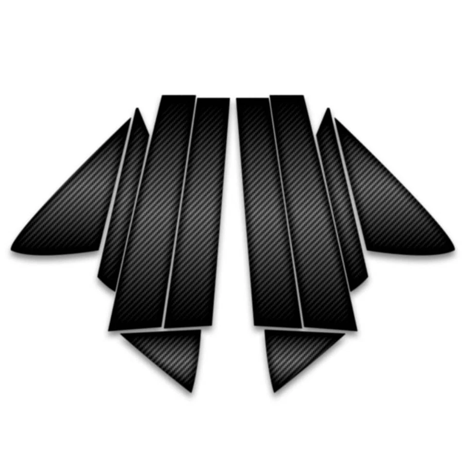 10pc Carbon Fiber Pillar Post Covers for 2018-2023 Hyundai Accent Sedan - Image 1 of 1