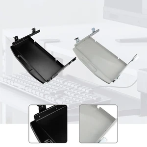 under Desk Keyboard Tray, Slide Out Computer Drawer, Metal Pull Out Keyboard - Picture 1 of 14