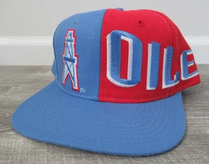 Houston Oilers Vintage Game Day First Pick Spellout Snapback Hat NFL 90's - Picture 1 of 8