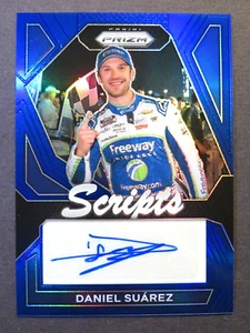 2024 Panini Prizm NASCAR Racing Daniel Suarez Scripts Blue Auto Card 20/49 SSP!! - Picture 1 of 2