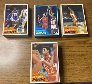 1981-82 Topps Basketball Complete Set, East, West, & Midwest - 198 cards