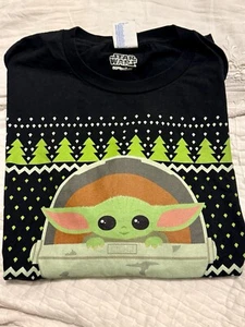 Star Wars The Mandalorian The Child Christmas Sweater Style Long Sleeve T-Shirt - Imagen 1 de 8