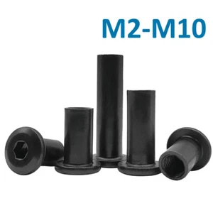 Hülsenmuttern  Flachkopf Innensechskant Geschlossen Edelstahl Schwarz M2 bis M10 - Bild 1 von 127