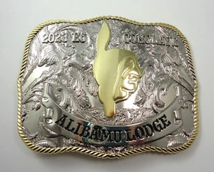 Alibamu Lodge 179 2023 E-6 OA Conclave Host Lodge 4"x6" Rodeo Belt Buckle - Picture 1 of 3
