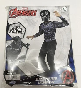 Marvel Avengers Boys' Black Panther Costume Jumpsuit/Mask Halloween Medium 8-10 - Picture 1 of 5