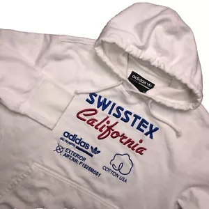 Adidas Originales Para Hombre Swisstex California Bordada Kaval FZ Sudadera con Capucha Blanca M - Imagen 1 de 12