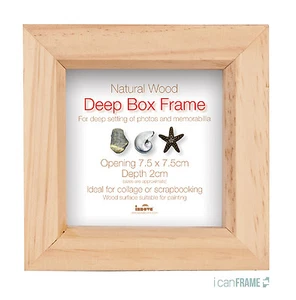 Innova Editions 3x3" caja profunda natural sombra/marco de fotos (PI6817) - Imagen 1 de 1