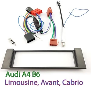 für AUDI A4 Radiorahmen Radioblende Blende Adapter Antenne Phantomspeisung Set - Bild 1 von 24