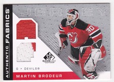 07-08 SP Game Used Martin Brodeur Jersey Fabrics 2 Color Devils 2007
