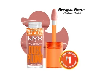NYX Duck Plump- High Pigment Plumping Lip Gloss - Bangin Bare 6.8ml - Picture 1 of 1