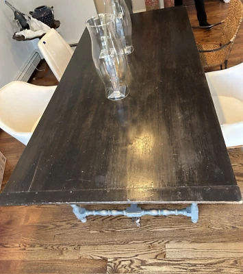 Прекрасный большой ELDRED WHEELER скамейка сделано таверны обеденный стол 44 «x 90»!! Кейп-код - Изображение 1 из 4